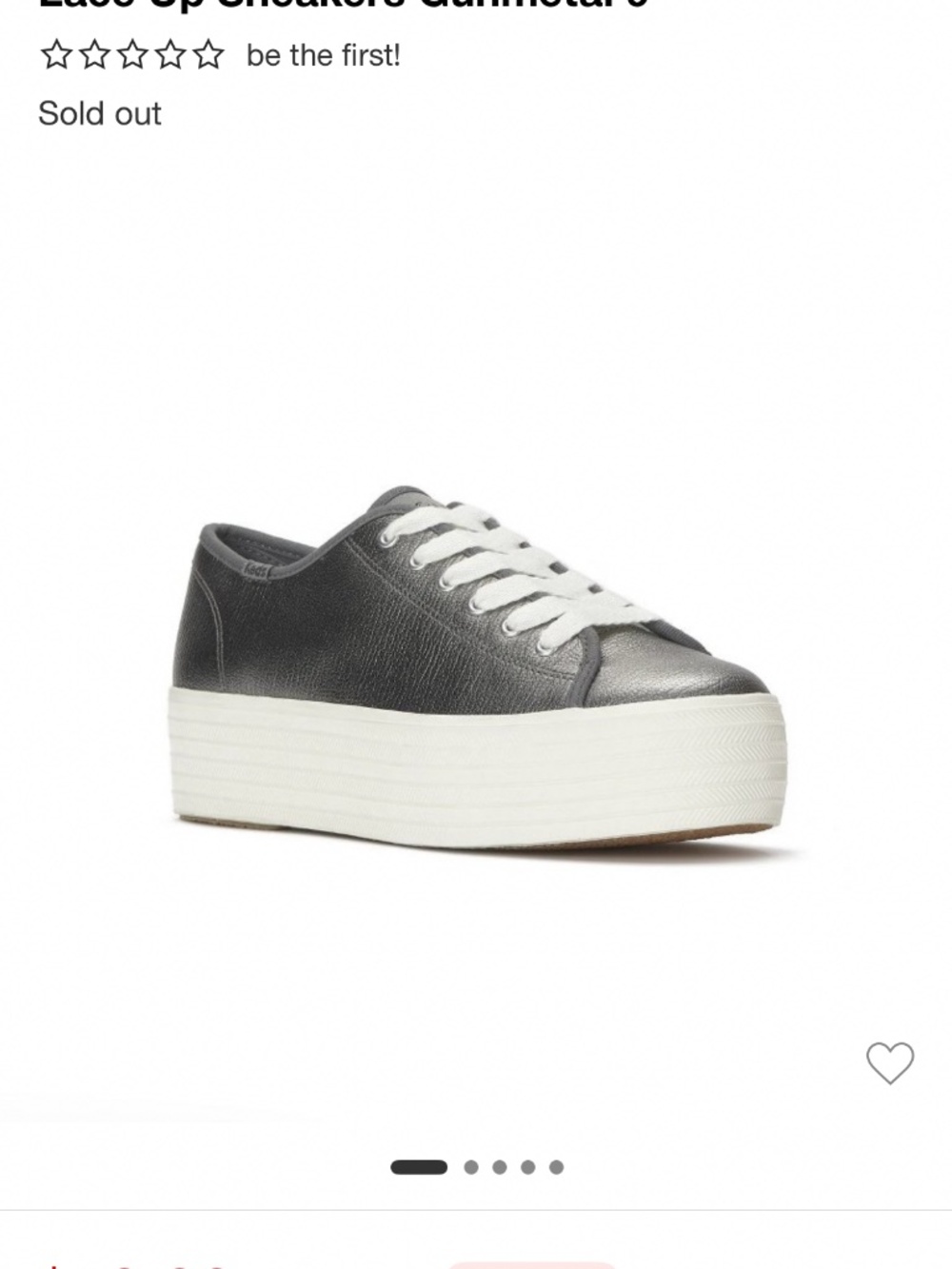 Keds platform metallic grey shoes
